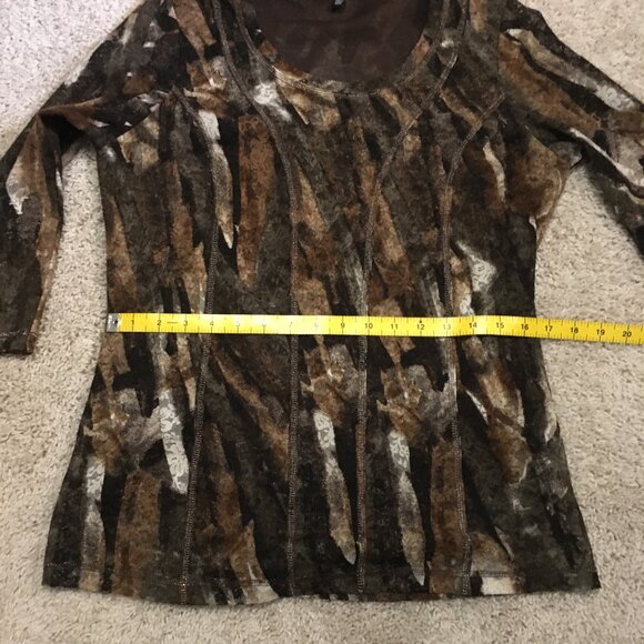 Vintage Conrad C Collection Retro Floral Lace + Mesh Top - Picture 13 of 16